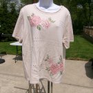 ALFRED DUNNER IVORY&PINK FLORAL SWEATER 1X