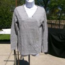 NWT TOMMY HILFIGER GRAY&SILVER METALIC SWEATER M