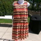 NWT SANCTUARY ORANGE CHEVERON PLEATED DRESS 2X