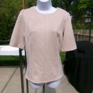 NWOT ANN TAYLOR BEIGE FAUX SUEDE TOP M