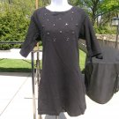 LOFT BLACK SWEATSHIRT DIAMOND CASUAL DRESS M