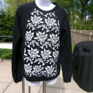 SAM EDLEMAN BLACK&WHITE INSERT SWEAT SHIRT M