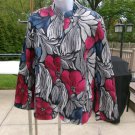 NWT ALFRED DUNNER RED BLUE BLACK PRINT JACKET 16 NWT ALFRED DUNNER RED BLUE BLACK PRINT JACKET 16