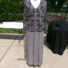 JOVANI VINTAGE GRAY BEADED GOWN 12