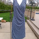CHARTER CLUB BLUE CLUB PRINT KNIT DRESS L CHARTER CLUB BLUE CLUB PRINT KNIT DRESS L
