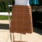 LOFT CUTE CAMEL PLAID SKIRT 8