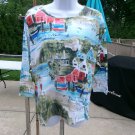 ALLISON DALEY NANTUCKET PRINT TOP M