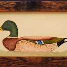 DUCK Original Oil FOLK ART STYLE Custom Wood Frame