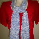 White and Blue scraf  "PRICE RECUDTION"