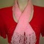 Hand Knitted Basket wave Pink  Scarf "PRICE REDUCTION"