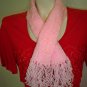 Hand Knitted Basket wave Pink  Scarf "PRICE REDUCTION"
