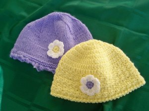 Hand crocheted yellow Hat