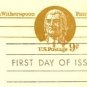 US Postal Card 9 cent John Witherspoon First Day Issue SC UX69