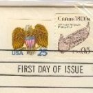 Canoe 1800s 5 cent Stamp Coil FDI SC 2453 First Day Issue