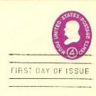 red violet Benjamin Franklin 4 cent Envelope FDI SC U536 First Day Issue