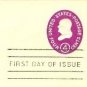 red violet Benjamin Franklin 4 cent Envelope FDI SC U536 First Day Issue