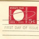 Envelope 1964 Worlds Fair 5 cent FDI SC U546 First Day Issue