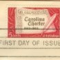 Carolina Charter 5 cent Stamp FDI SC 1230 First Day Issue