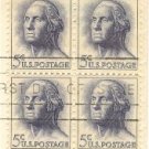 George Washington 5 cent Block of 4 FDI SC 1213 First Day Issue