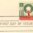 1962 4 cent Christmas Wreath Stamp FDI SC 1205 First Day Issue
