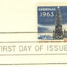 1963 Lit Christmas Tree 5 cent Stamp FDI SC 1240 First Day Issue