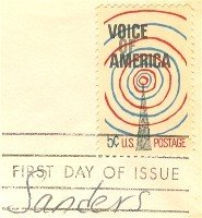 Voice of America 5 cent Stamp FDI SC 1329 First Day Issue