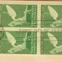 Everglades National Park 3 cent Stamp Block of 4 FDI SC 952 First Day of Issue
