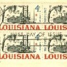 Louisiana 4 cent Stamp Block of 4 FDI SC 1197 First Day Issue