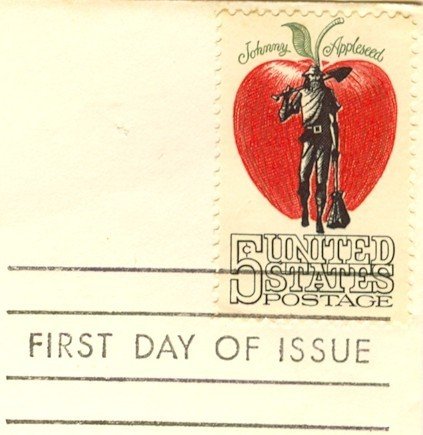 Johnny Appleseed 5 cent Stamp American Folklore Issue FDI SC 1317 First Day Issue