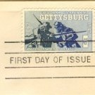 Gettysburg  5 cent Stamp Civil War Centennial Issue FDI SC 1180 First Day Issue