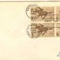 Pony Express 4 cent Stamp Block of 4 FDI SC 1154 First Day Issue