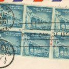 Palace of the Governors 1 ¼ cent Stamp 3 Horizontal Pairs FDI SC 1031A First Day Issue