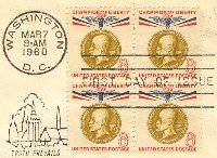 Bust Thomas G Masaryk 8 cent Stamp Champion of Liberty FDI SC 1148 First Day Issue