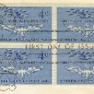 Naval Aviation 4 cent Stamp Block 4 FDI SC 1185 First Day Issue