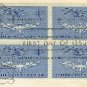 Naval Aviation 4 cent Stamp Block 4 FDI SC 1185 First Day Issue