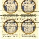 1978 Christmas Madonna and Child Andrea della Robbia Block of 4 FDI SC 1768 First Day Issue