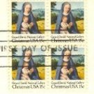 1979 Christmas Stamp15 cent Virgin and Child Stamp Gerard Davis Block 4 FDI SC 1799 First Day Issue