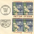 Arizona Stamp 4 cent block of 4 FDI SC 1192 First Day Issue