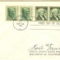 Andrew Jackson 1 cent Coil Stamp George Washington 1 cent Coil FDI SC 1225 First Day Issue