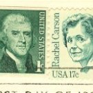 Rachel Carson 17 cent Stamp Great Americans Issue FDI SC 1857 First Day Issue