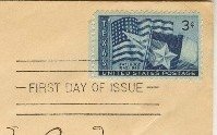 Texas Statehood 3 cent Stamp FDI SC 938 First Day of Issue