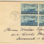 Swedish Pioneer Centennial 5 cent Stamp Block of 4 FDI SC 958 First Day of Issue