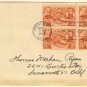 Oregon Territory Centennial 3 cent Stamp Block of 4 FDI SC 964 First Day Issue