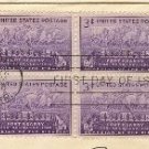 Fort Kearney Nebraska 3 cent Stamp Block of 4 FDI SC 970 First Day Issue
