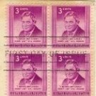 Will Rogers 3 cent Stamp Block of 4 FDI SC 975 First Day Issue