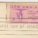 Centennial American Institute of Architects 3 cent Stamp FDI SC 1089 First Day Issue