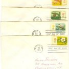 Botanical Congress Set of 4 Different 6 cent Stamps Douglas Fir Ocotillo FDI First Day Issue