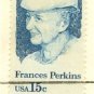 Frances Perkins 15 cent Stamp FDI SC 1821 First Day Issue