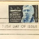 Robert Fulton Stamp 5 cent FDI SC 1270 First Day Issue