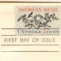 American Music 5 cent Stamp FDI SC 1252 First Day Issue